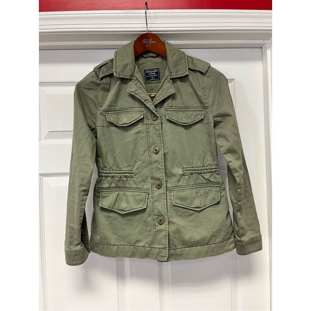Abercrombie & Fitch Olive Green Utility Jacket sz XS EUC